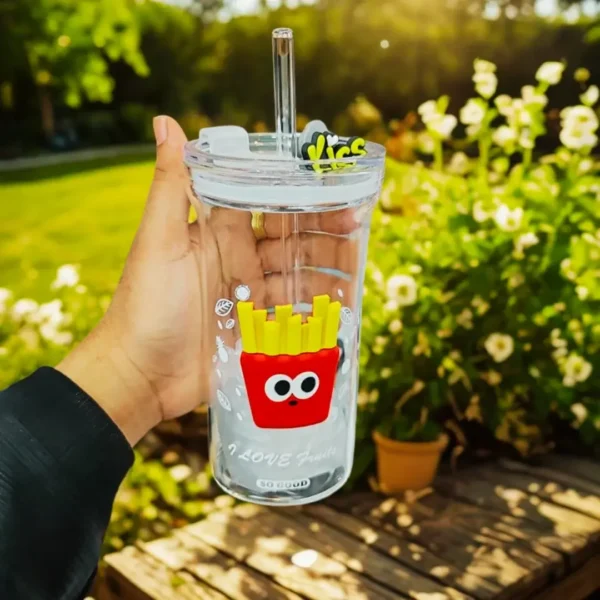 Glass Straw Bottle Fries