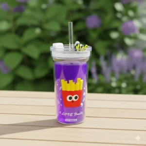 Glass Straw Bottle Fries