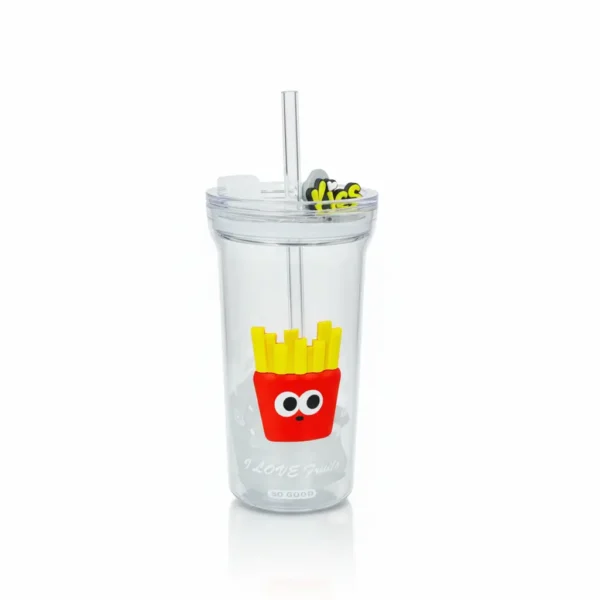 Glass Straw Bottle Fries Glass Straw Bottle Fries