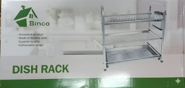 Binca 3-Tier Stainless Steel Dish Rack