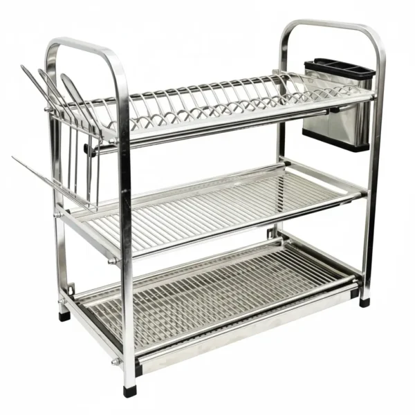Binca 3-Tier Stainless Steel Dish Rack