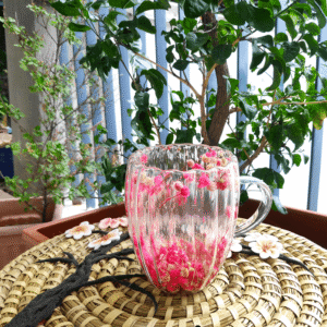 Buy Double-Layered Glass Flower Mug Autumn in Bangladesh from GhorShaj.