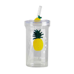 Glass Straw Bottle Pineapple