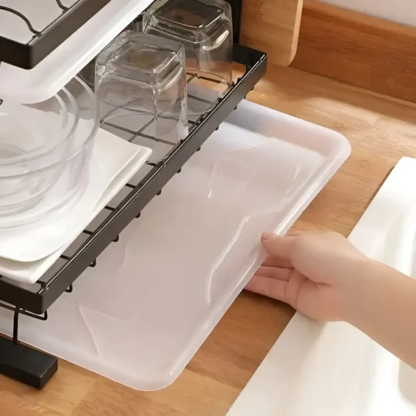 3-Tier Black Carbon Steel Dish Drying Rack