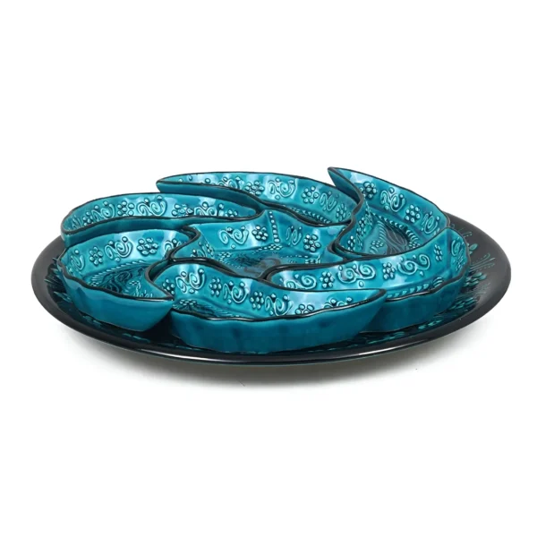 Turkish Hand-Painted 8pcs Meze Serving Set