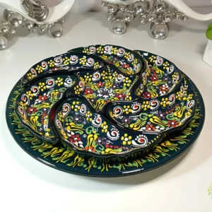 Turkish Hand-Painted Meze Serving Set (Çerezlik) 1
