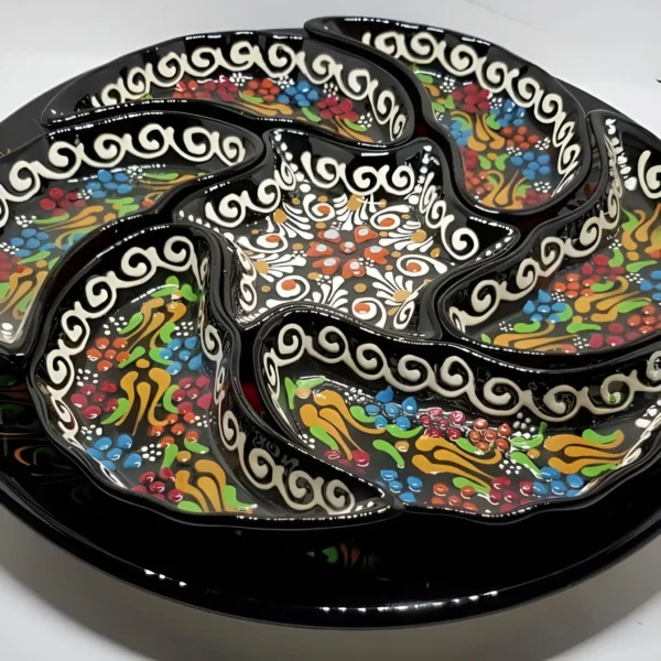 Turkish Hand-Painted Meze Serving Set (Çerezlik) 1