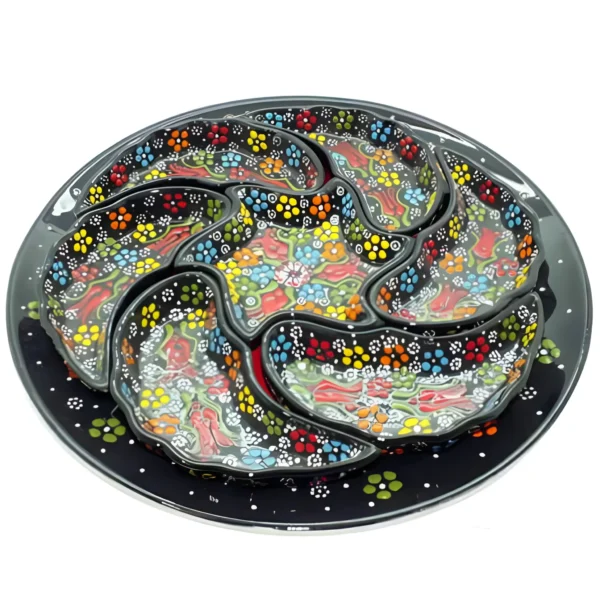 Turkish Hand-Painted Meze Serving Set (Çerezlik) Turkish Hand-Painted Meze Serving Set (Çerezlik) 1