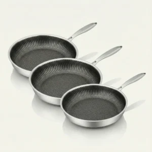 double sided honeycomb frypan