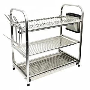 3 layer stainless steel dish rack