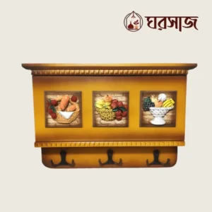 wooden style wall mount keyholder box