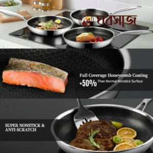 honeycomb stainless steel tawa