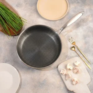 double sided honeycomb frypan