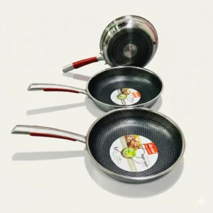 double side honeycomb flat pan with glass lid