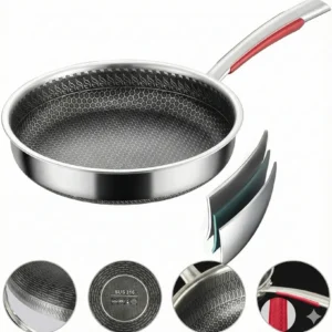 double side honeycomb flat pan with glass lid