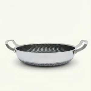 double sided honeycomb flat pan with glass lid
