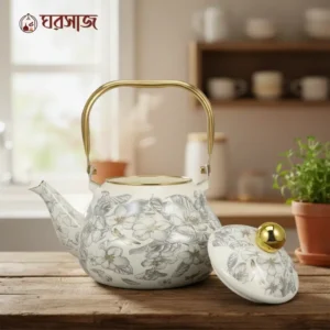 classic botanical enamel kettle