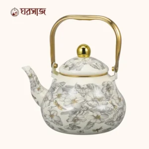 classic botanical enamel kettle