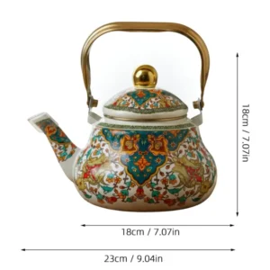 vintage royal moroccan enamel kettle