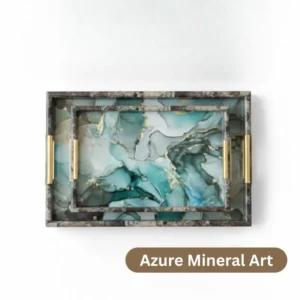 luxury 3 piece marble serving tray set